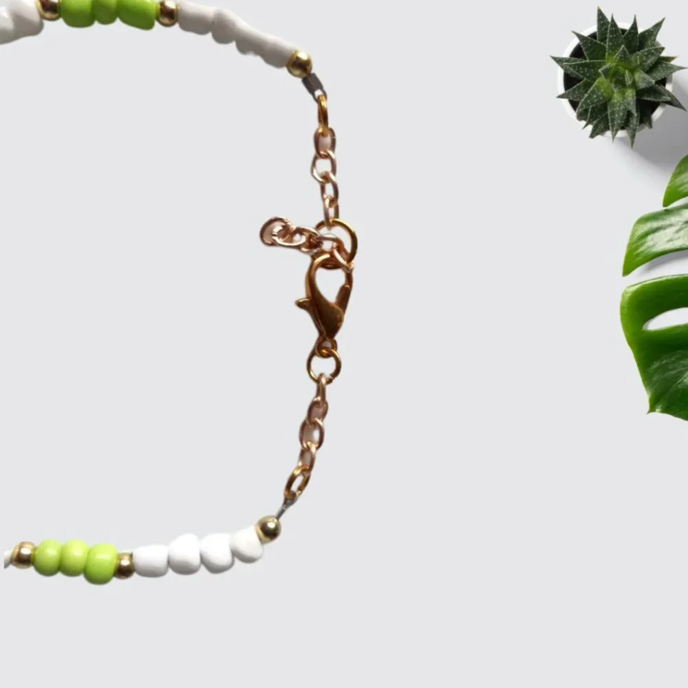 St. Patrick's Day Four Leaf Clover Necklace Bracelet Earrings Handmade Jewelry - Picture 12 of 12